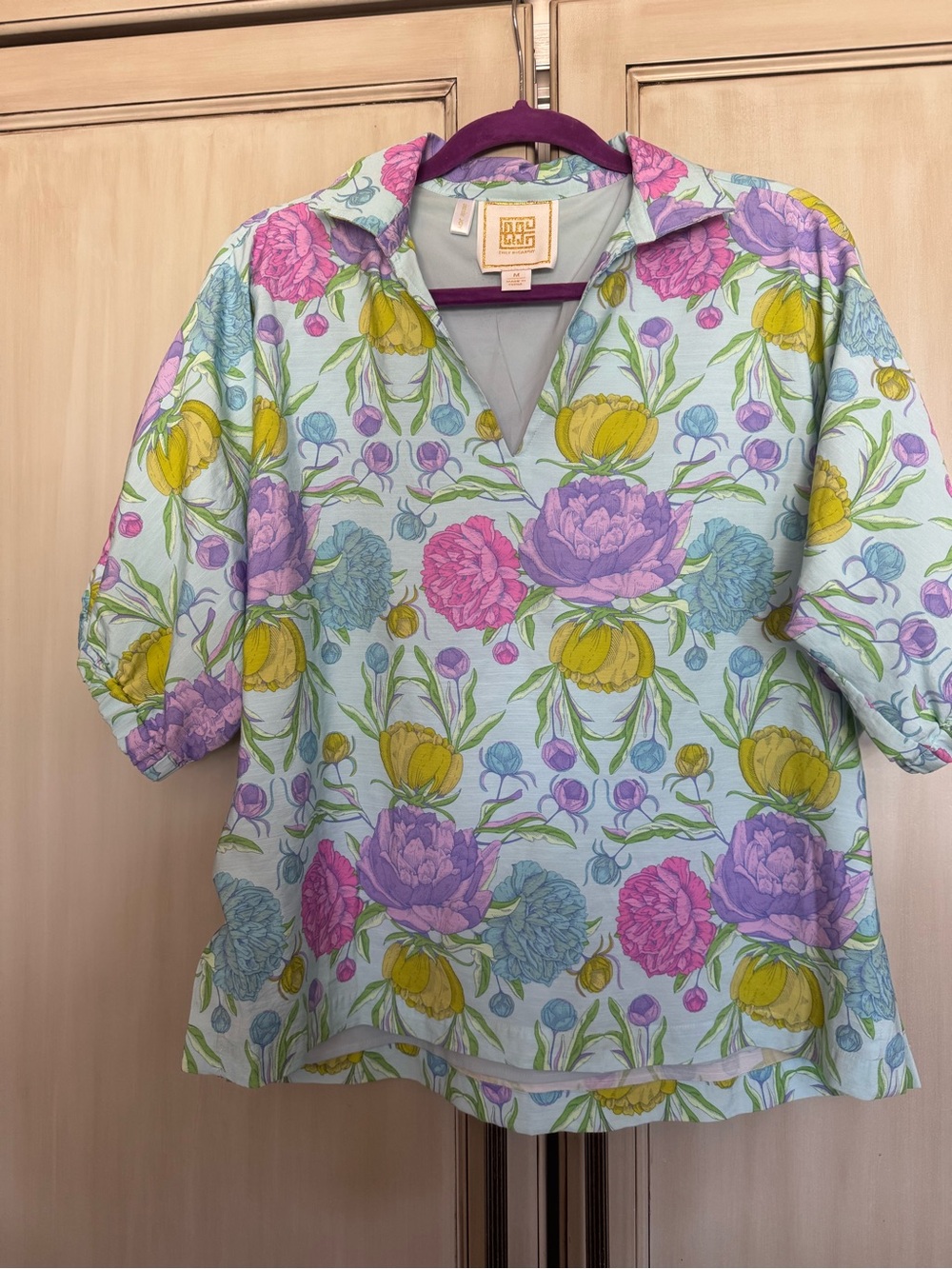 Emily McCarthy Pastel Top - Pink, Purple, Yellow, Blue M